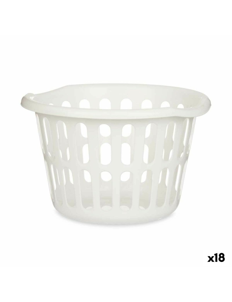 Cesto Kipit 8066-W Bianco polipropilene 27 L 40 x 25 x 40 cm (18 Unità)