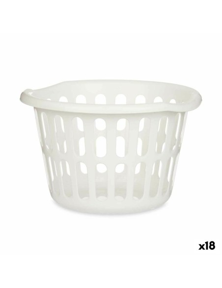 Cesto Kipit 8066-W Blanco Polipropileno 27 L 40 x 25 x 40 cm (18 Unidades)