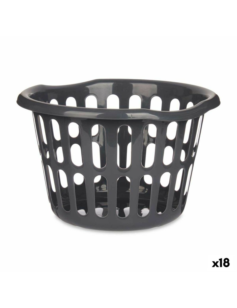 Cesto Kipit 8066-A Antracita Polipropileno 27 L 40 x 25 x 40 cm (18 Unidades)