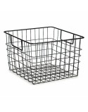 Cesto Kinvara W7318 Preto Aço 29 x 19,5 x 32 cm Com pegas (8 Unidades)