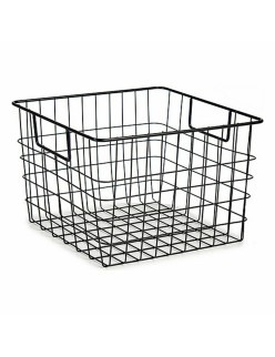 Cesto Kinvara W7318 Preto Aço 29 x 19,5 x 32 cm Com pegas (8 Unidades)