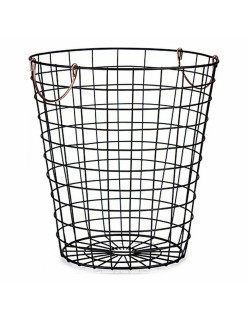 Cesto Kinvara W5759M-CH Negro Acero 30 x 30 x 30 cm Con asas (12 Unidades)