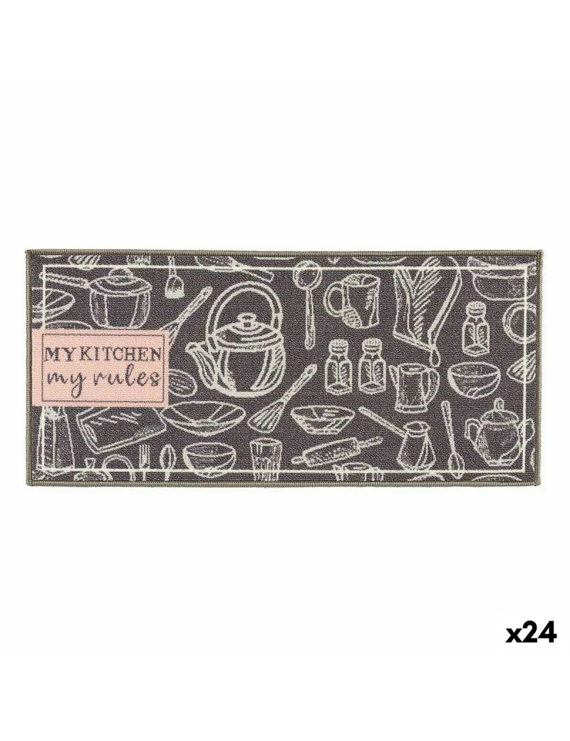 Alfombrilla Kinvara My Kitchen Gris 40 x 90 cm Multiusos (24 Unidades)