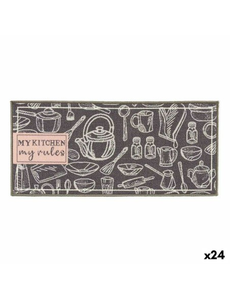 Alfombrilla Kinvara My Kitchen Gris 40 x 90 cm Multiusos (24 Unidades)