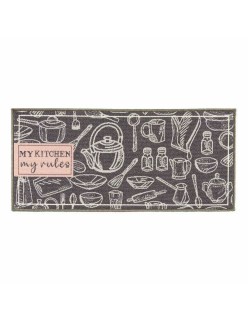 Alfombrilla Kinvara My Kitchen Gris 40 x 90 cm Multiusos (24 Unidades)