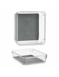 Organizador de Cajones Kinvara W623312 Gris Plástico reciclado 16 x 4,5 x 16 cm (24 Unidades)