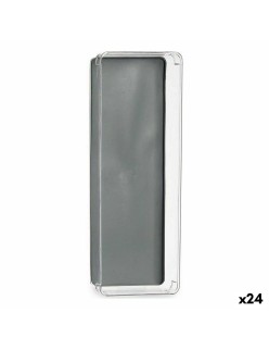 Organizador de Cajones Plástico reciclado Gris 16 x 4,5 x 40 cm (24 Unidades)