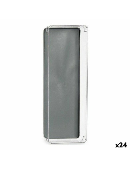 Contenitori per Cassetti Plastica riciclata Grigio 16 x 4,5 x 40 cm (24 Unità)