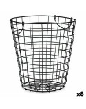 Cesto Kinvara W5759-M Negro Acero 30 x 30 x 30 cm Con asas (8 Unidades)