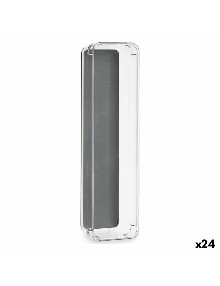 Organizador de Cajones Kinvara W623311 Gris Plástico reciclado 9 x 4,5 x 32,5 cm (24 Unidades)