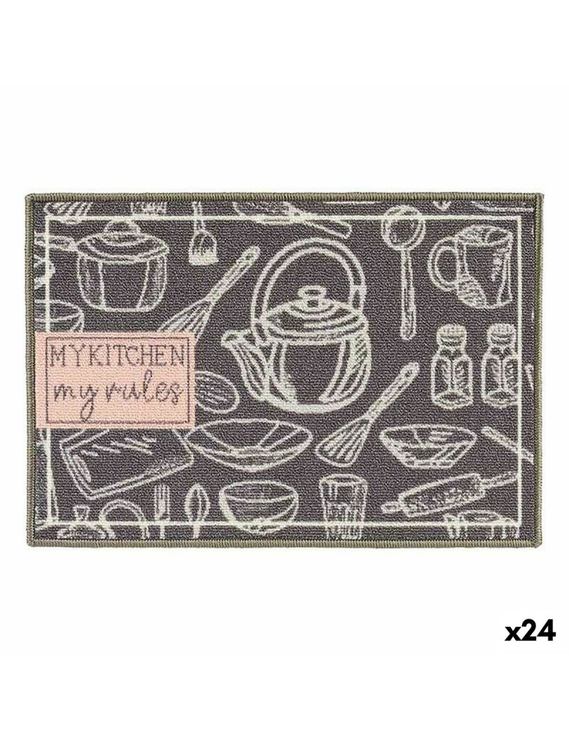Alfombrilla Kinvara My Kitchen Gris 40 x 60 cm Multiusos (24 Unidades)