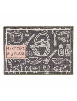 Alfombrilla Kinvara My Kitchen Gris 40 x 60 cm Multiusos (24 Unidades)
