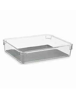 Contenitori per Cassetti Plastica riciclata Grigio 16 x 4,5 x 24 cm (24 Unità)