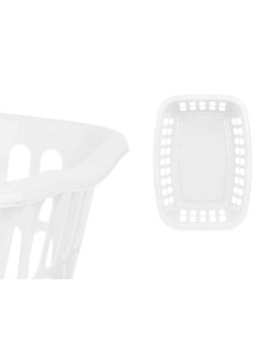 Cesto Kipit 8067-W Blanco Polipropileno 50 L 58 x 24 x 42 cm (12 Unidades)