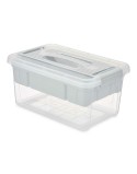 Caja Multiusos Kipit 02 1310 Gris Transparente Plástico 5 L 29,5 x 14,5 x 19,2 cm (6 Unidades)