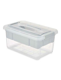 Scatola Multiuso Kipit 02 1310 Grigio Trasparente Plastica 5 L 29,5 x 14,5 x 19,2 cm (6 Unità)