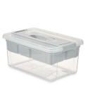 Caja Multiusos Kipit 02 1311 Gris Transparente Plástico 9 L 35,5 x 17 x 23,5 cm (6 Unidades)