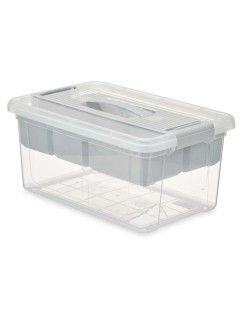 Mehrzweckbox Kipit 02 1311 Grau Durchsichtig Kunststoff 9 L 35,5 x 17 x 23,5 cm (6 Stück)