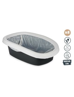 Müllsäcke Sandkasten 90 x 40 cm Weiß (8 Stück)