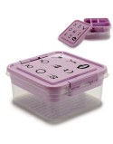 Caja-Joyero Morado Transparente Plástico 24,5 x 11,5 x 26 cm (12 Unidades)