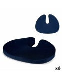 Cojín con Relleno Función memoria Asiento Azul 36 x 5 x 47 cm (6 Unidades)
