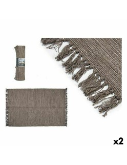 Alfombra Marrón 120 x 80 x 1 cm (2 Unidades)