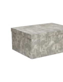 Set de Cajas Organizadoras Apilables Pincello 128 Antracita Cartón Rayas (2 Unidades)