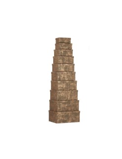 Set di Scatole per Sistemare Impilabili Pincello 129 Nero Cartone Righe (2 Unità)