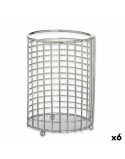 Contenitore per Utensili da Cucina Kinvara CN-W7728-2 CHROME Argentato Metallo 12 x 16 x 12 cm (6 Unità)