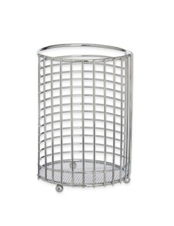 Contenitore per Utensili da Cucina Kinvara CN-W7728-2 CHROME Argentato Metallo 12 x 16 x 12 cm (6 Unità)