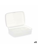 Scatola con scomparti Kinvara 02 1192 Bianco Trasparente Plastica 21,5 x 8,5 x 15 cm (12 Unità)