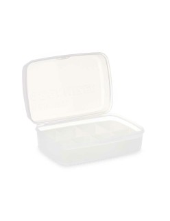 Scatola con scomparti Kinvara 02 1192 Bianco Trasparente Plastica 21,5 x 8,5 x 15 cm (12 Unità)