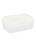 Scatola con scomparti Kinvara 02 1192 Bianco Trasparente Plastica 21,5 x 8,5 x 15 cm (12 Unità)