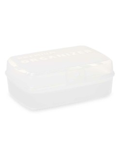 Scatola con scomparti Kinvara 02 1192 Bianco Trasparente Plastica 21,5 x 8,5 x 15 cm (12 Unità)