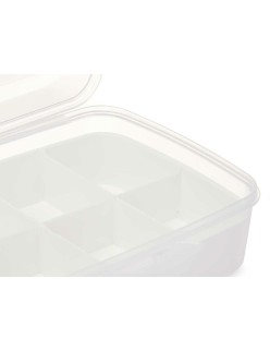 Scatola con scomparti Kinvara 02 1192 Bianco Trasparente Plastica 21,5 x 8,5 x 15 cm (12 Unità)