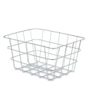 Cestino Multiuso Kinvara W5759K-S CHROME Argentato Metallo 24 x 12,5 x 18,5 cm Rettangolare (6 Unità)
