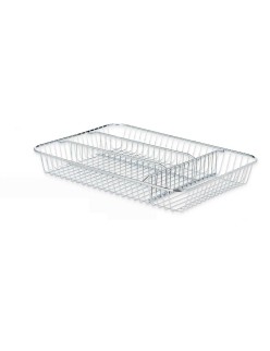 Vassoio Portaposate Kinvara CN-W7267-1 CHROME Argentato Metallo 26 x 4,5 x 35,5 cm (6 Unità)