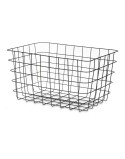 Cestino Multiuso Kinvara W5759K-L BLACK Nero Metallo 38,5 x 20,5 x 28 cm Rettangolare (6 Unità)
