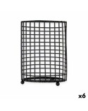 Contenitore per Utensili da Cucina Kinvara W7728-2P Nero Metallo 11,3 x 16 x 11,3 cm (6 Unità)