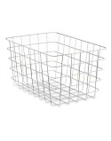 Cestino Multiuso Kinvara W5759K-L CHROME Argentato Metallo 38 x 21 x 26 cm Rettangolare (6 Unità)