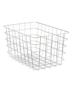 Cestino Multiuso Kinvara W5759K-L CHROME Argentato Metallo 38 x 21 x 26 cm Rettangolare (6 Unità)