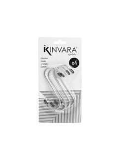 Gancho para colgar Kinvara 374 Plateado Metal Set (12 Unidades)