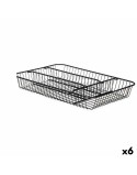 Vassoio Portaposate Kinvara W7267-1 Nero Metallo 26 x 4,7 x 35,5 cm (6 Unità)