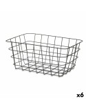 Cestino Multiuso Kinvara W579K-M BLACK Nero Metallo 30,3 x 14 x 22,5 cm Rettangolare (6 Unità)