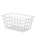 Cestino Multiuso Kinvara W5759K-M CHROME Argentato Metallo 31 x 14 x 21 cm Rettangolare (6 Unità)