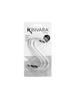 Gancio per appenderla Kinvara 373 Argentato Metallo 12 cm Set (12 Unità)