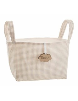 Korb Vichy Braun Mit Griffen 17 x 13,5 x 20 cm