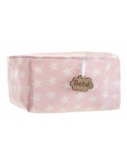 Korb Rosa Sterne 18 x 14 x 10,5 cm