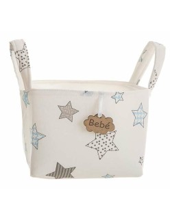 Korb gedruckt Sterne Mit Griffen 17 x 13,5 x 20 cm