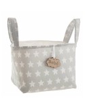 Korb Grau Sterne Mit Griffen 17 x 13,5 x 20 cm